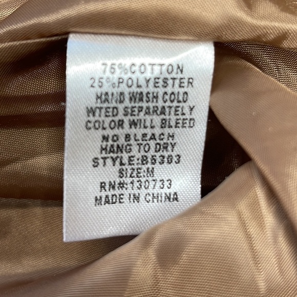 UMGEE | Tan Faux Suede Cropped Moto Jacket with Applets & Zipper Details - Picture 10 of 11